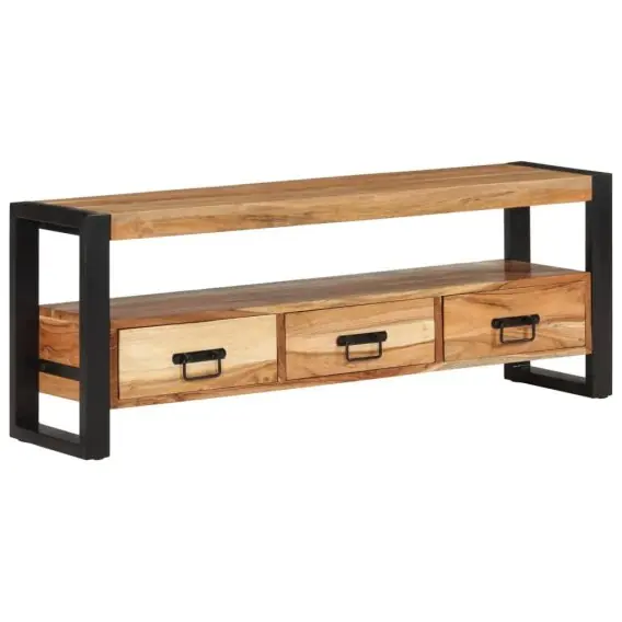 Ekspresowa dostawa Szafka pod TV, 120x30x45 cm, lite drewno akacjowe Lumarko! - Hurtownia wielobranżowa Lumarko
